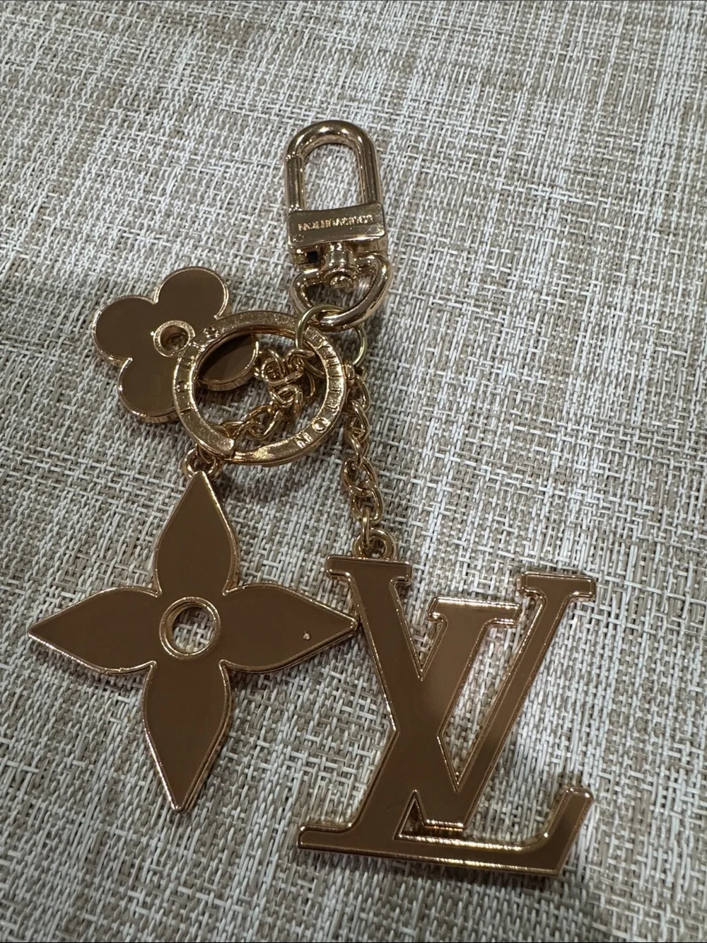 Gold-Tone Monogram Key Charm